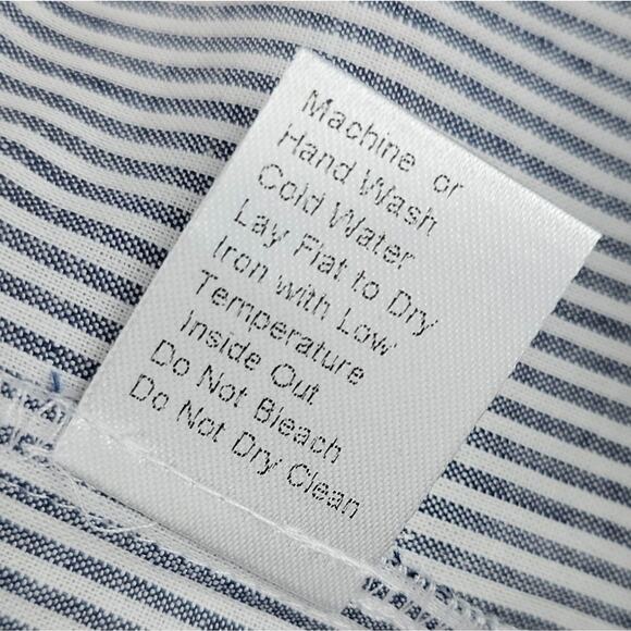 Ming Wang Blouse 3X Sleeveless Linen Striped Minimal Modern Quiet Luxury Classic - Picture 5 of 9